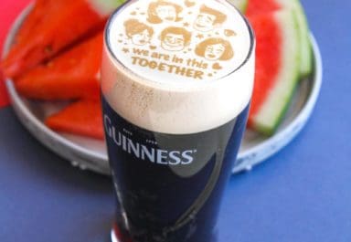 Guinness beer foam print