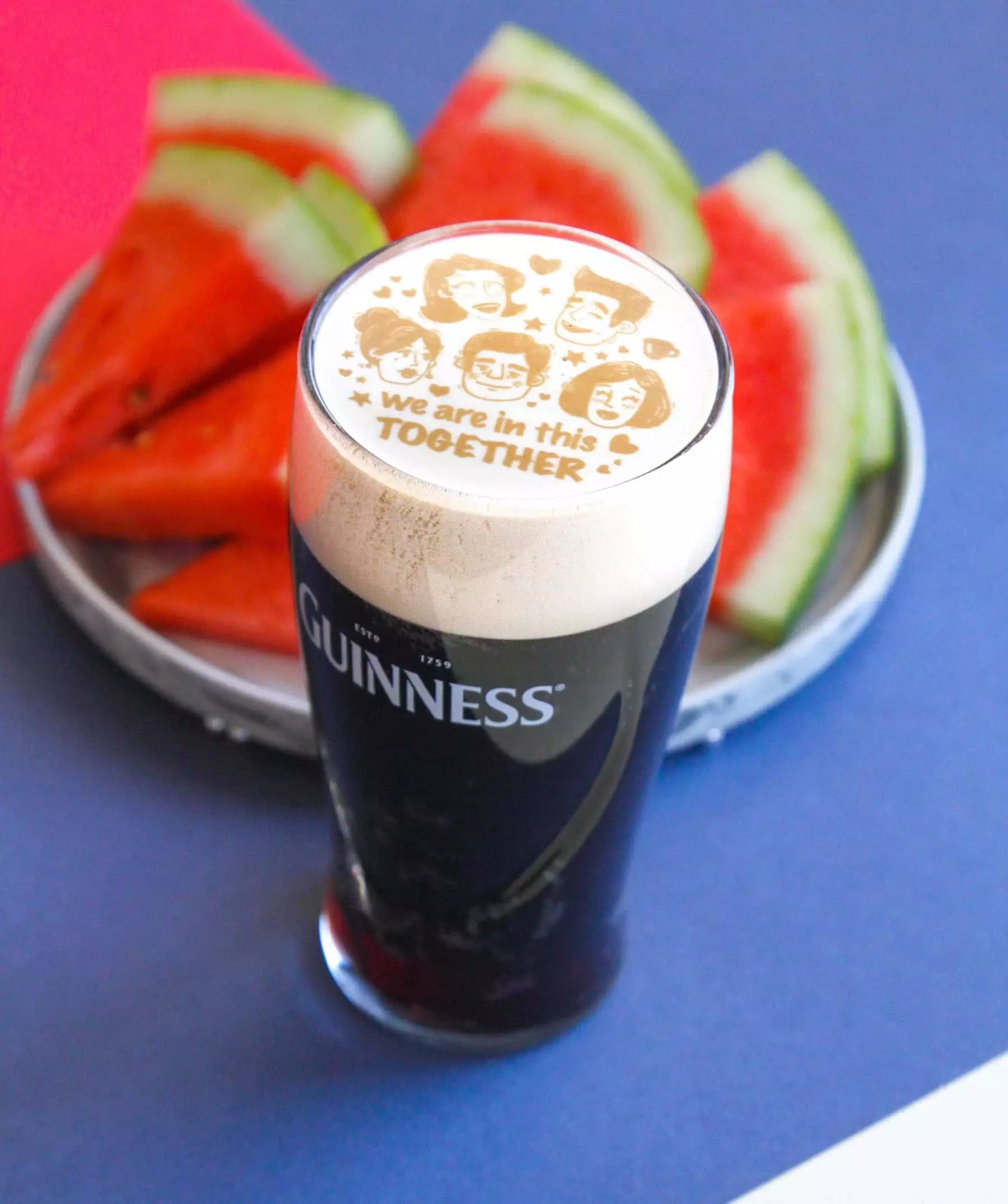 Guinness beer foam print