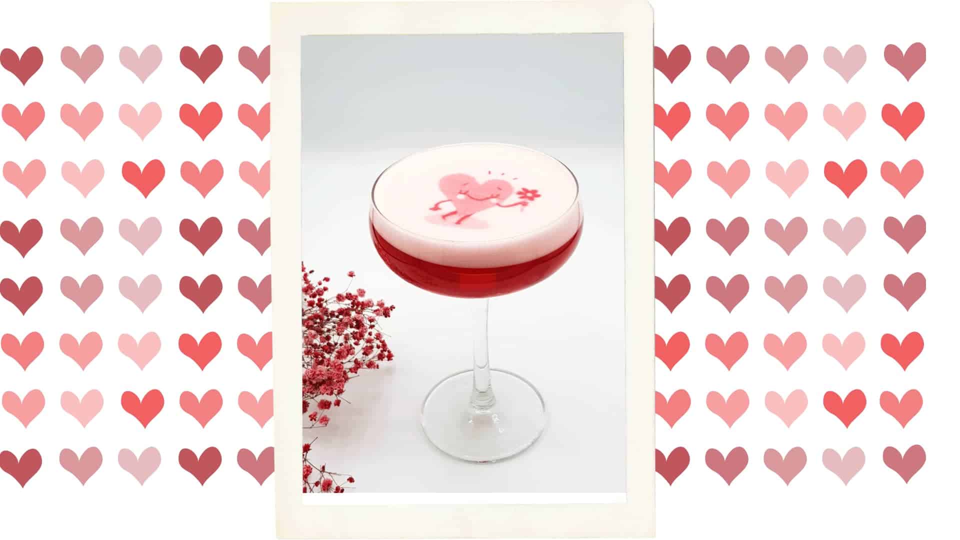 Valentines day cocktail