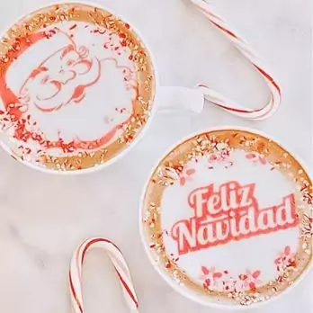 Printed Santa drink