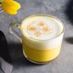 Turmeric Latte printed with a flower