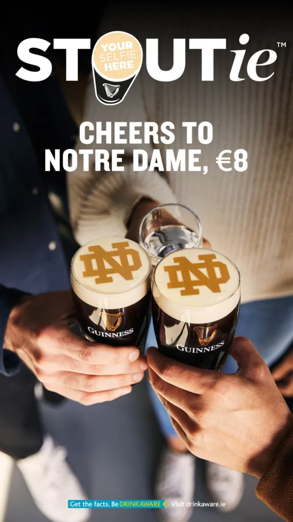 Guinness Notre Dame Pint Glass 